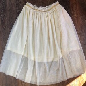 Fab Kids cream & gold sparkly skirt size XXL(14/16)